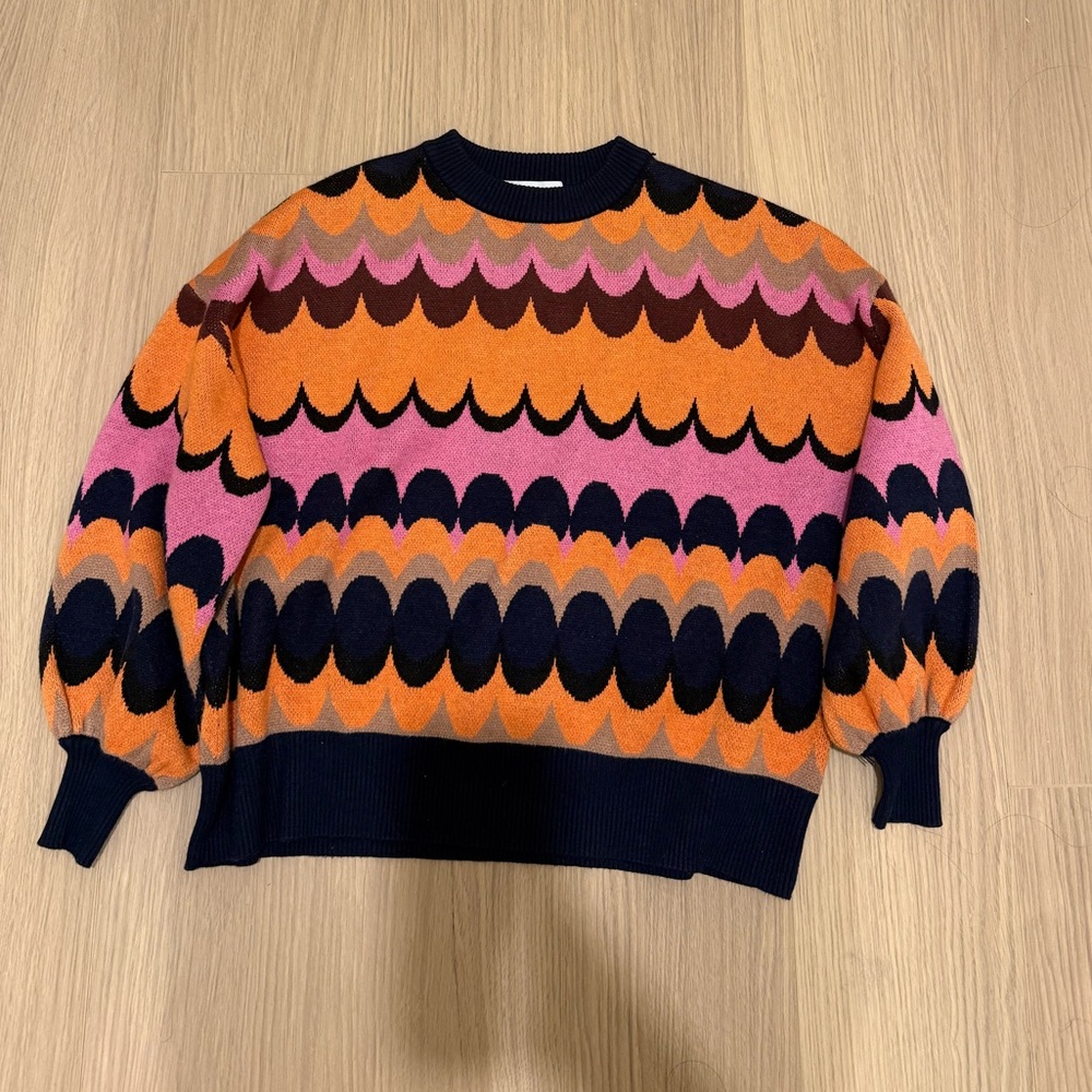 Never Fully Dressed Multicolor Scalloped Knit